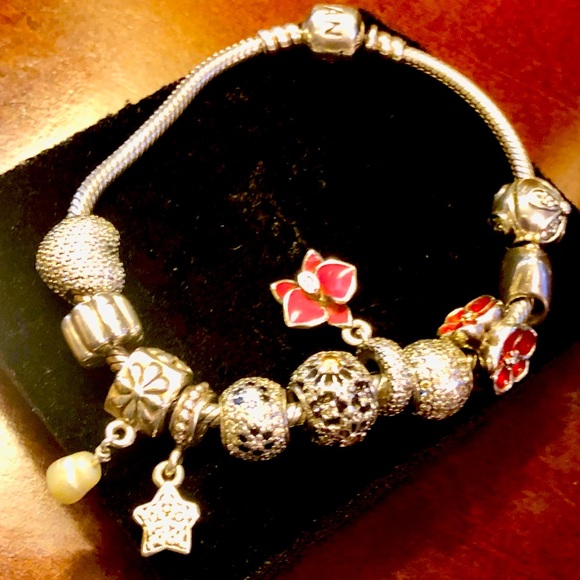 10 piece Charm Pandora Bracelet - Picture 2 of 4